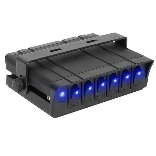6-Gang Rocker Switch Panel 80A Strobe Light 12V Toggle Controller Box - Picture 2 of 12