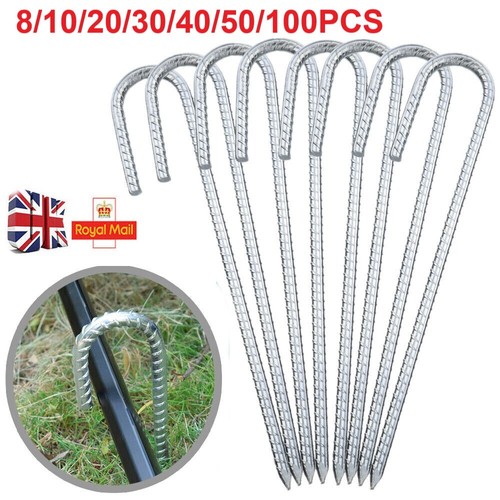 10-100X Tent Pegs Heavy Duty Steel Marquee Ground Stake Camping Marquees Castles - Picture 2 of 25