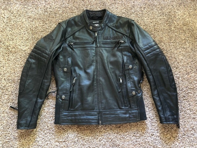 Cool Harley Davidson Men S Black Leather Riding Jacket Size Medium 479 Retail