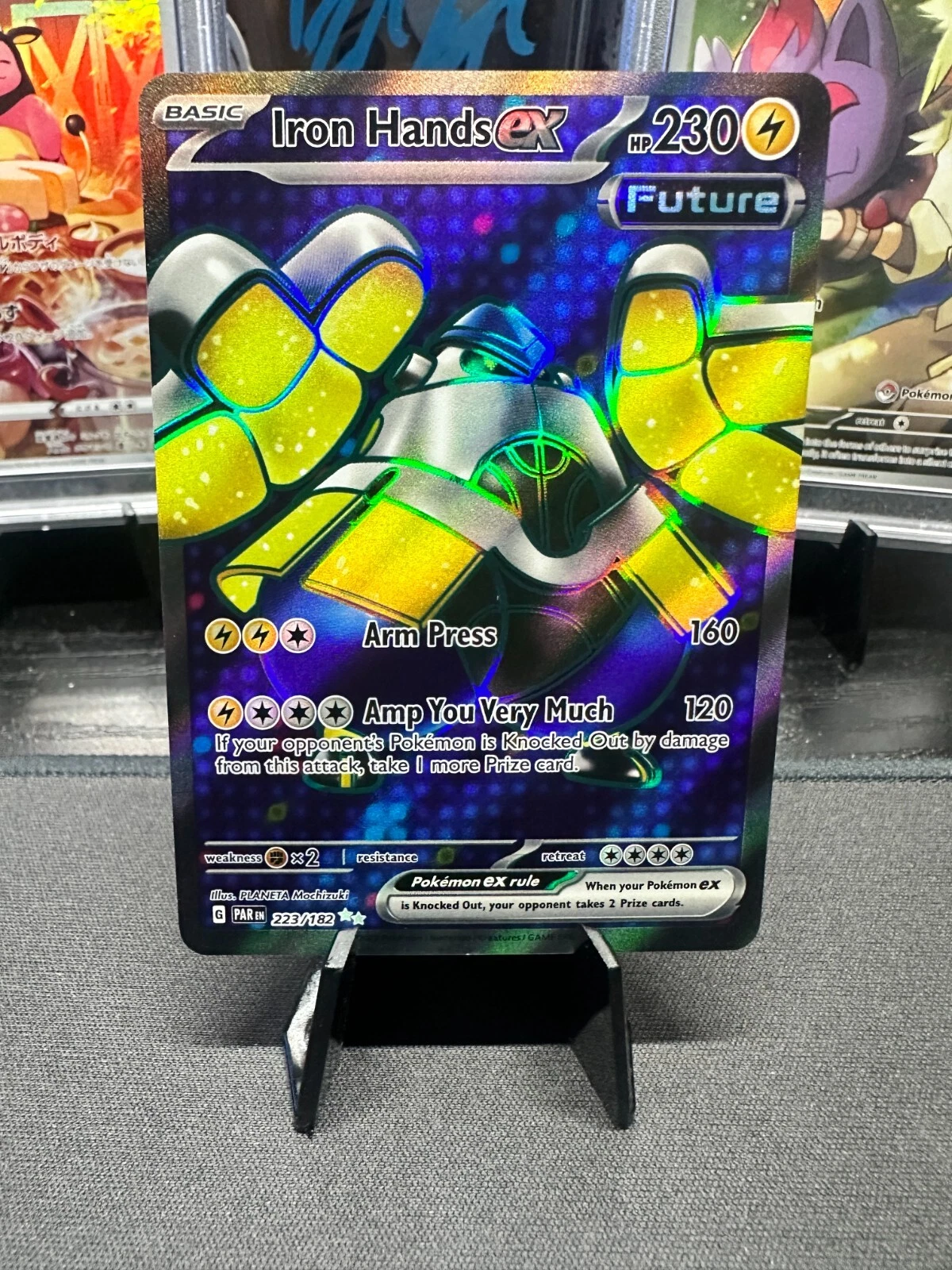 Pokemon Iron Hands ex 223/182 Secret Rare Ultra Rare Paradox Rift 2023 NM