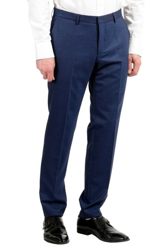 Tuta sottile a due bottoni Hugo Boss ""Novid/Bristow"" da uomo 100% lana blu - Foto 5 di 9