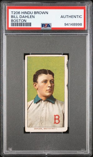 Bill Dahlen 1909-11 T206 marrón hindú - PSA belleza auténtica