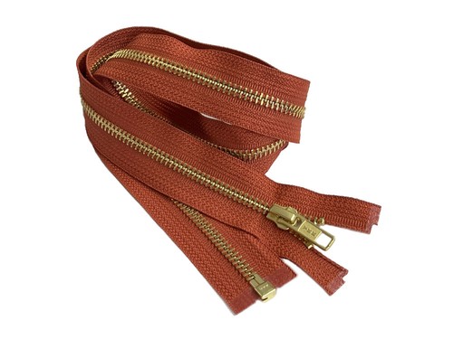 14 Inch Metal Zipper YKK #5 Golden Brass Medium Weight Separating made in USA - Picture 25 of 136