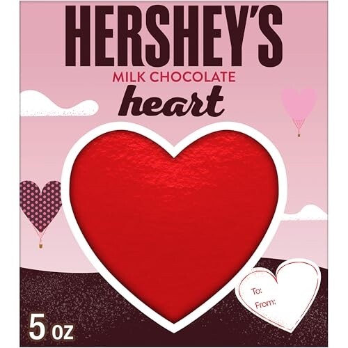 HERSHEY'S Milk Chocolate Heart, Valentine's Candy Gift Box, 5 oz EXp 01-26 - Picture 1 of 5