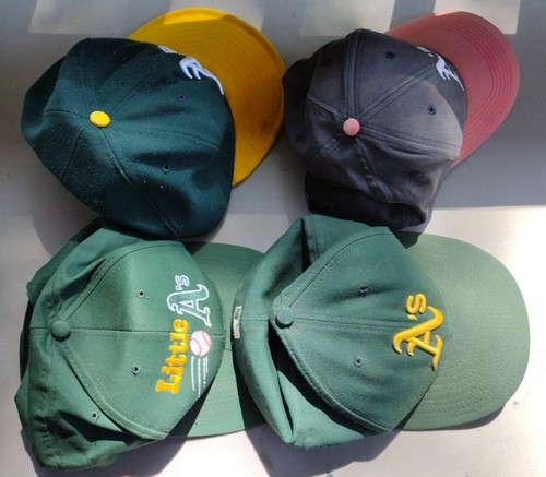 4 OAKLAND A'S Caps.  New Era (2) MADE IN USA.  2 Fitted, 2 Adjustable.  - Picture 13 of 17