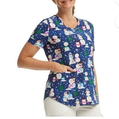 SCRUBSTAR Large Winter Snow Scrub Top Performance Performance Schneemann weich - Bild 4 von 5