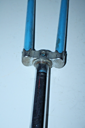 Vintage Touring Road Bike Fork 27" 1" Threaded 190mm Blue Steel Fast USA Shipper - Picture 4 of 16
