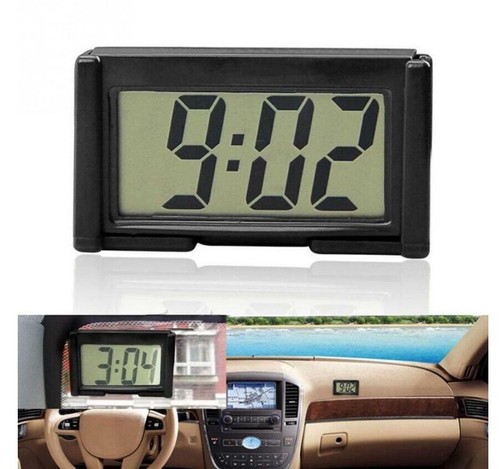 Small Digital Clock LCD Date Time Calendar For Car Dashboard Table Desk Portable - Picture 9 of 13