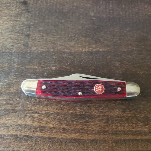 JA Henckels GERMANY Stockman Dark Red Rope Jigged Bone VERY NICE LOOK! - Picture 5 of 11