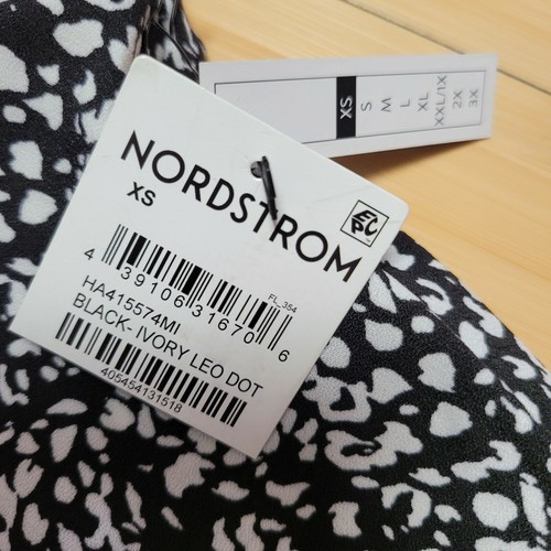 Halogen Skirt Women's Size XS Black Ivory Leo Dot - Picture 6 of 10