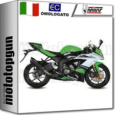 MIVV SCARICO OMOLOGATO CAT-OEM SUONO INOX NERO C KAWASAKI ZX-6 ZX6-R 636 2015 15
