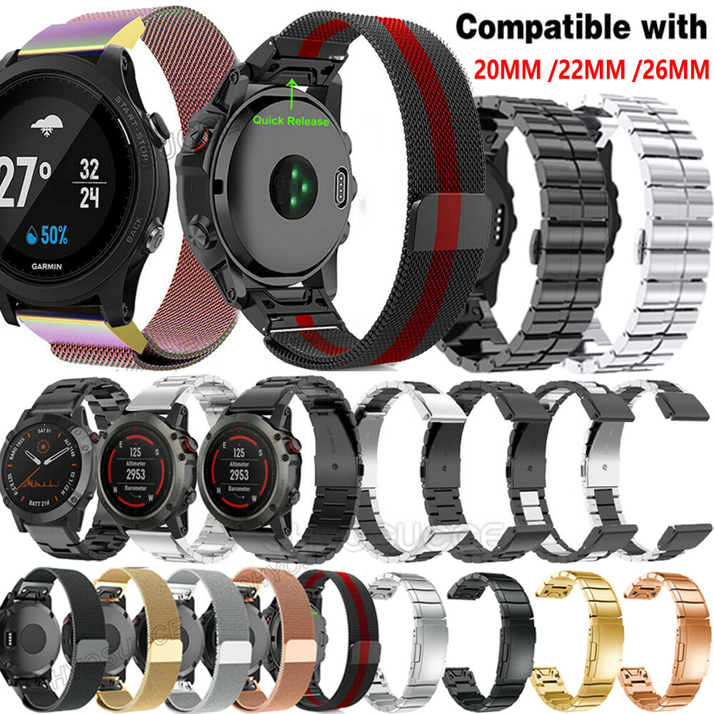 Pulsera de cierre rápido de zafiro solar para Garmin Fenix 6 6S 6X Pro