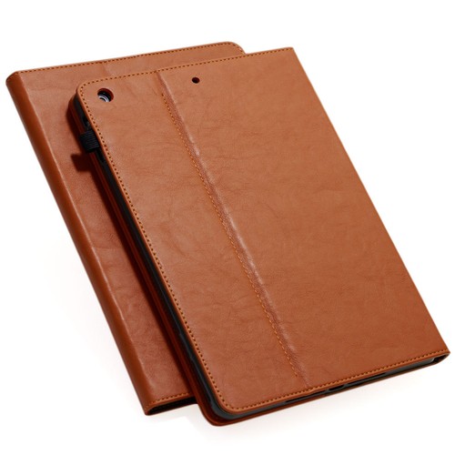 Leder Schutzhülle Apple iPad Mini 5 2020 Tablet Tasche Cover Case braun +Folie - Picture 11 of 11