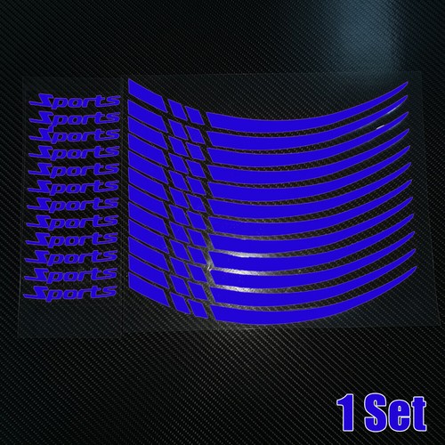 12pcs Universal Car Motorcycle Rim Stripe Reflective Wheel Decals Tape Stickers - Picture 15 of 16