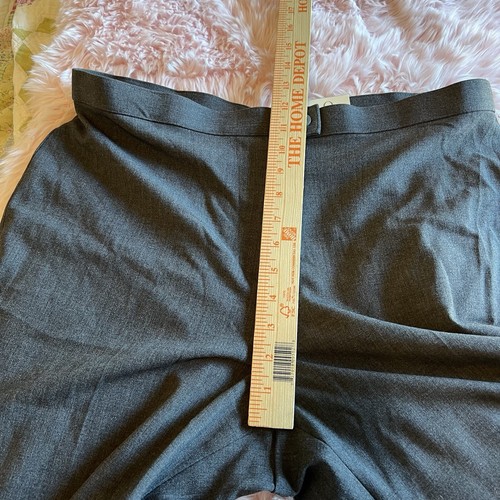 Rose Haggar NWT Grey Comfort Stretch Straight Leg Dress Pants Size 16 Average - Picture 7 of 16