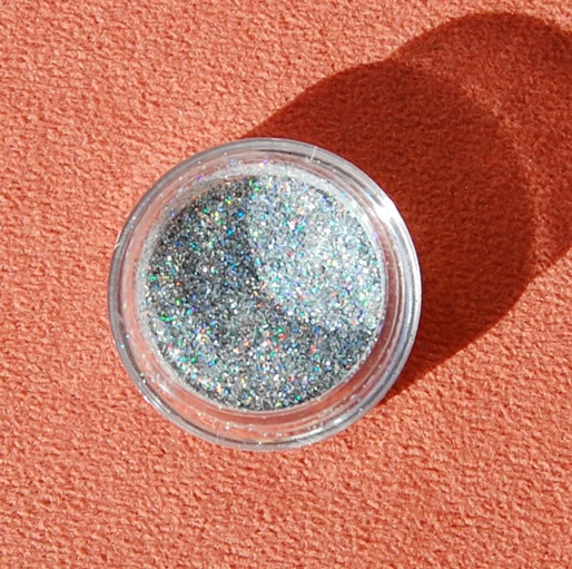 4 x Glitter Puder Farbe Silber Holoeffekt - Bild 1 von 1