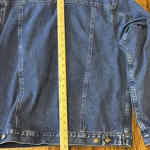 Cabelas giacca jeans vintage uomo media foderata in flanella camionista denim invecchiato - Foto 9 di 10