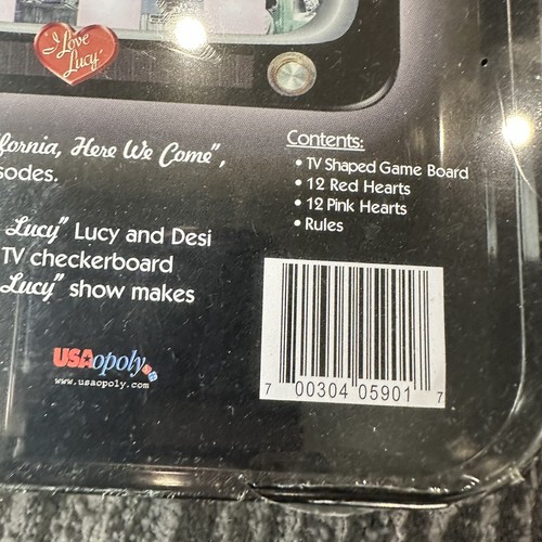 USAopoly I Love Lucy Checkers & Tic Tac Toe Game Set in Metal Tin New Sealed - Picture 8 of 15