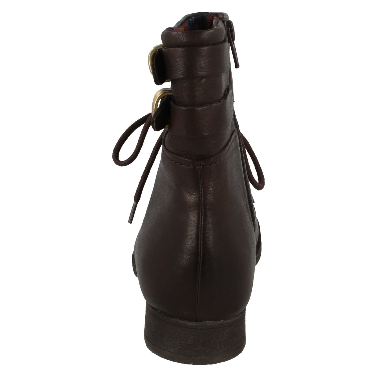 Clarks ' Mimic Play ' Mujer Cuero Cuero Cuero Marrón Cordones y Cremallera Botines Casuales 844ce3 Clarks ' Mimic Play ' Mujer Cuero Cuero Cuero Marrón Cordones y Cremallera Botines Casuales 844ce3