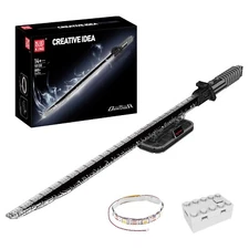 Mould King 10138 Lightsaber Darks Sword Glows Cosplay Building Block Toy LED Kit