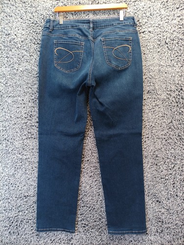 Chico's 2,5 Jeans Damen 14 Regula blau so schlankmachend gerades Bein Mid Wash Mid Rise - Bild 9 von 10