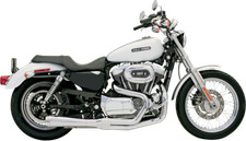 Bassani Road Rage 2-Into-1 Short Upswept Megaphone Exhaust System Chrome 14112J