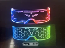 New Cool Cyberpunk Style Glasses Glowing Party Decor Luminous LED Sunglasses Lig