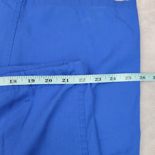 Landau Scrub Pants Adult Large Blue Stretch Medical Nurse Drawstring Logo Unisex - Picture 3 of 9