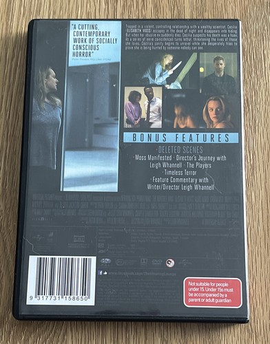 The Invisible Man 2020 DVD REGION 4 Elisabeth Moss Leigh Whannell Like New - Picture 2 of 4
