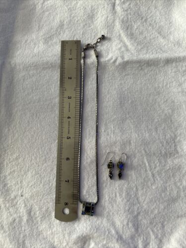 Vintage Signed Patricia Locke Silver Multi-Color Swarovski Crystal Set - Picture 2 of 4