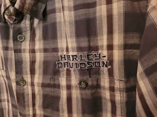 Camisa a cuadros Harley Davidson manga corta con botones para hombre 2XL - Imagen 3 de 9