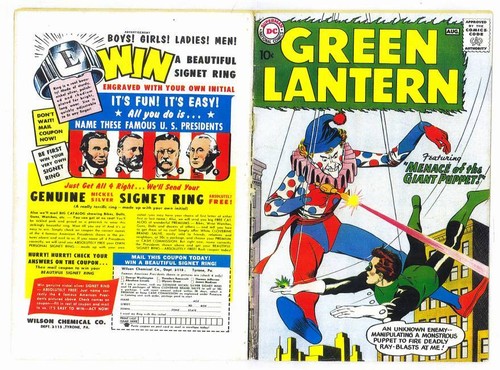 Faksimile Nachdruck Abdeckungen nur für GRÜNE LATERNE #1 - 1960 Silver Age