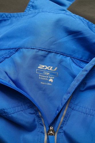 2XU Men Track Jacket Activewear Blue Lightweight Leisure size L - Picture 4 of 7