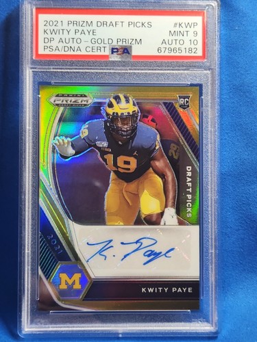 2021 Prizm Draft Picks #KWP KWITY PAYE GOLD PRIZM AUTO PSA 9/10 🔥 3/10 🔥