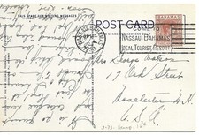 BAHAMAS    SC92     SG116     SLOGAN  "COME TO NASSAU ETC"   NASSAU FEB 15 1932