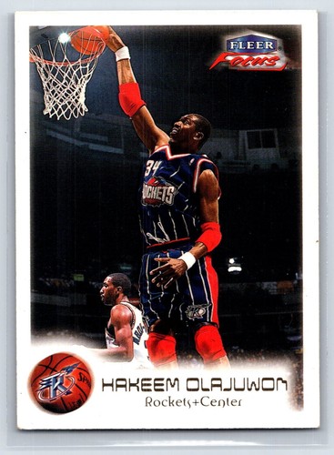 1999 Fleer Focus #29 Hakeem Olajuwon HOF Houston Rockets - Picture 1 of 2