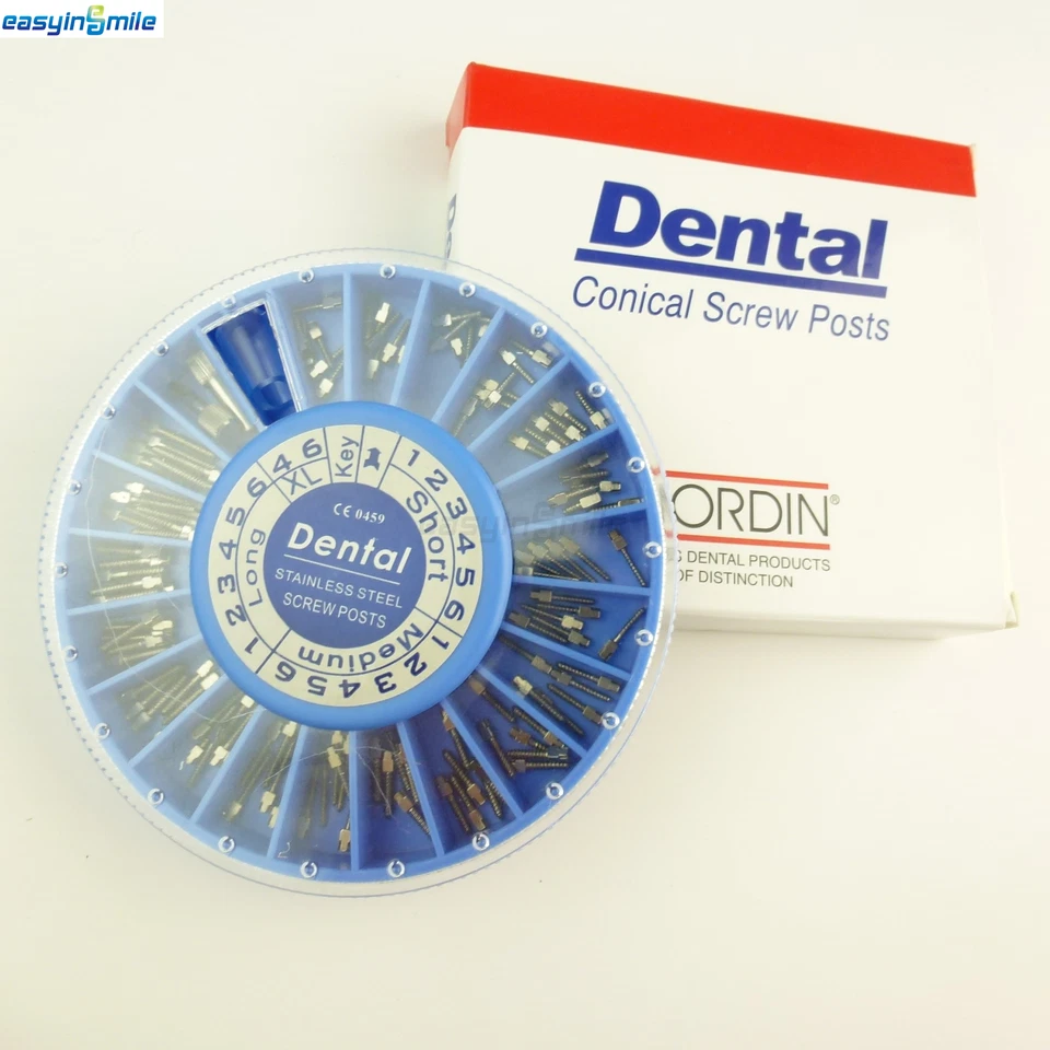 120pcs/kit Dental Screw Post Completed Kit Silver/Gold Plated Endo Conical Pins - Image 2 of 4