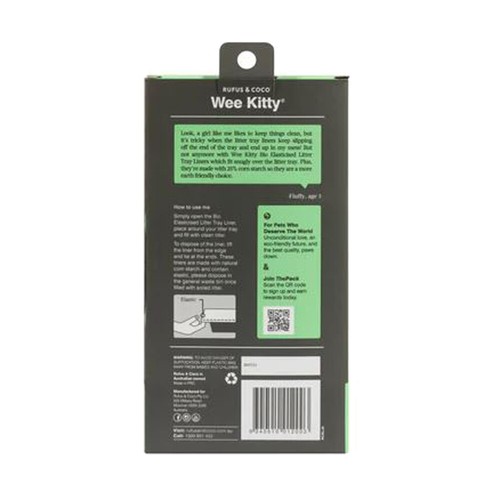 Rufus & Coco Wee Kitty Bio Elasticised Litter Tray Liners Jumbo 8 Pack - Picture 4 of 4