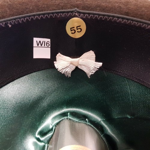 WILTREN HAT 55 56 CLASSIC GREEN FEDORA GREEN FUR FELT HAT HARE BAG - Picture 12 of 12