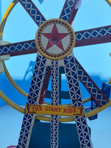 VINTAGE 1950's OHIO ART TIN LITHO MOTORIZED FERRIS WHEEL - EXCELLENT CONDITION - Picture 9 of 23