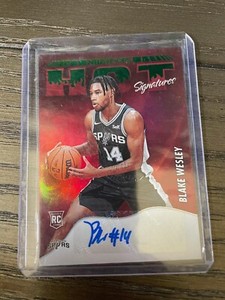 2022-23 NBA Hoops Hot Signatures Blake Wesley Rookie Auto #HSR-BWS Spurs NM/MT