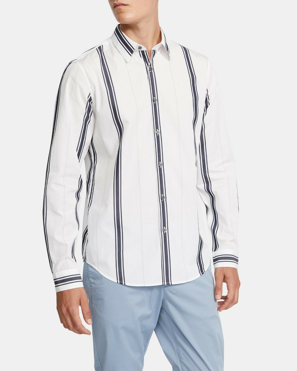 $225 NWT THEORY SzM IRVING WIDE RAIL STRIPE STANDARD FIT