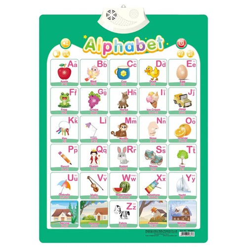 Interactive ABC Alphabet Wall Chart Talking Poster Educational Toy for Toddlers - Picture 21 of 21