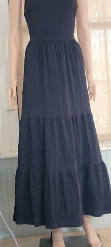 NWOT Shein Tie-Back Maxi Dress Black Size L (8-10)) - Picture 9 of 10