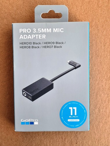 GoPro 3.5mm Mic Adapter External Microphone Adapter HERO12 11 10 9 8 7 6 5 Black - Picture 2 of 2