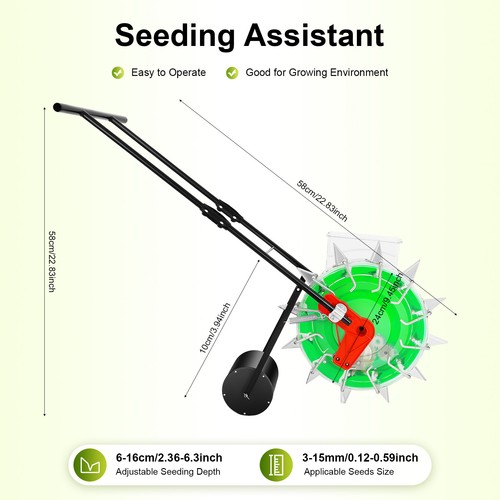 Precision Sowing Hand Push Seeder Corn , Soybeans Planter and Fertilizer Machine - Picture 4 of 18