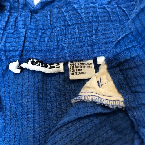 1980s vtg IN-FORCE, INC Blue HIGH WAIST Pleated Shorts Sz L Cuffed Retro - Picture 14 of 16