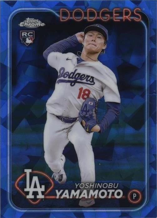 ebay5万円! L.ロベルト ルーキーカード SAPPHIRE EDITION 2024 Topps Chrome Sapphire Edition - Yoshinobu Yamamoto #553 for