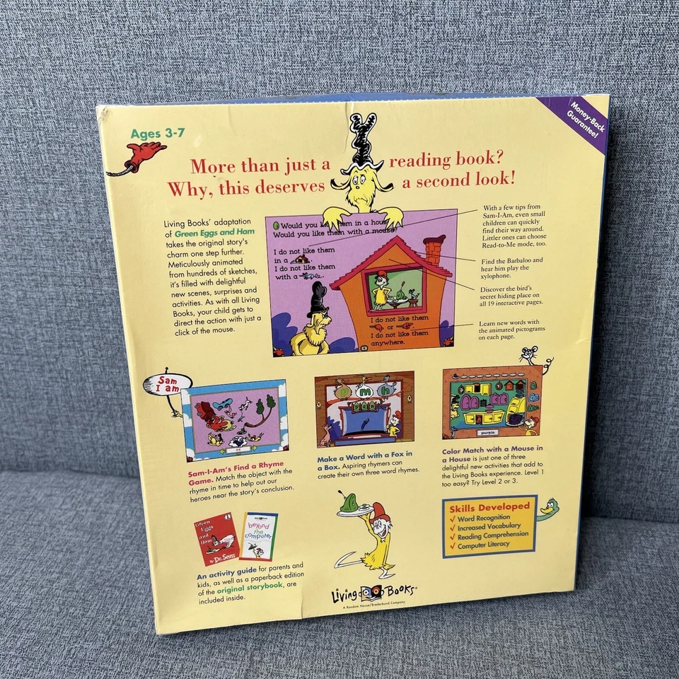 Living Books Green Eggs and Ham Dr Seuss PC CD Rom Big Box New - Image 4 of 4