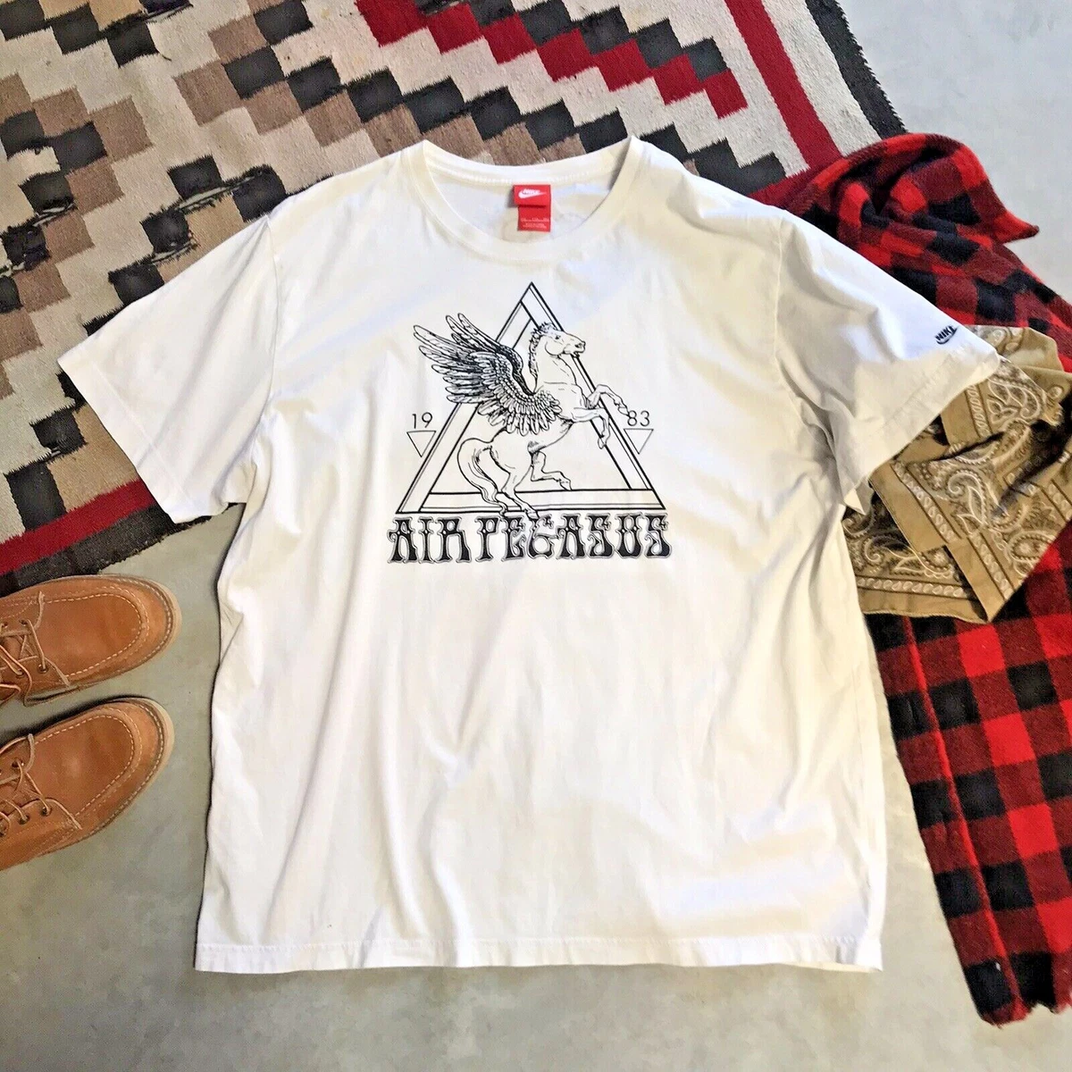 Vintage Nike Air Pegasus 83 World Tour Official Promo Tee T Shirt Men s XXL